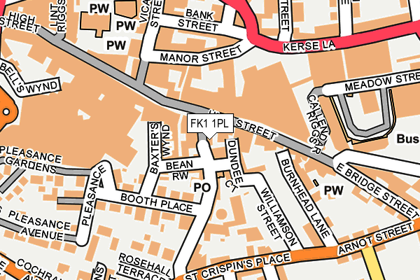 FK1 1PL map - OS OpenMap – Local (Ordnance Survey) FK1 1PL map - OS OpenMap – Local (Ordnance Survey)