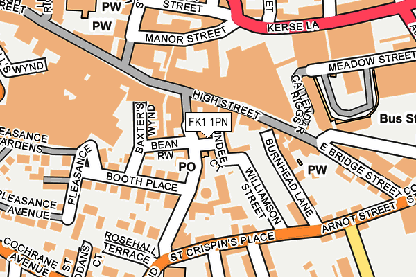 FK1 1PN map - OS OpenMap – Local (Ordnance Survey) FK1 1PN map - OS OpenMap – Local (Ordnance Survey)