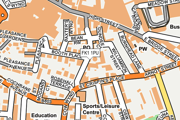 FK1 1PU map - OS OpenMap – Local (Ordnance Survey) FK1 1PU map - OS OpenMap – Local (Ordnance Survey)