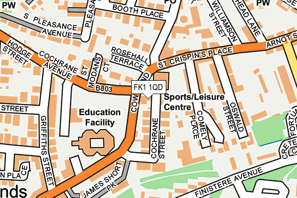 FK1 1QD map - OS OpenMap – Local (Ordnance Survey) FK1 1QD map - OS OpenMap – Local (Ordnance Survey)
