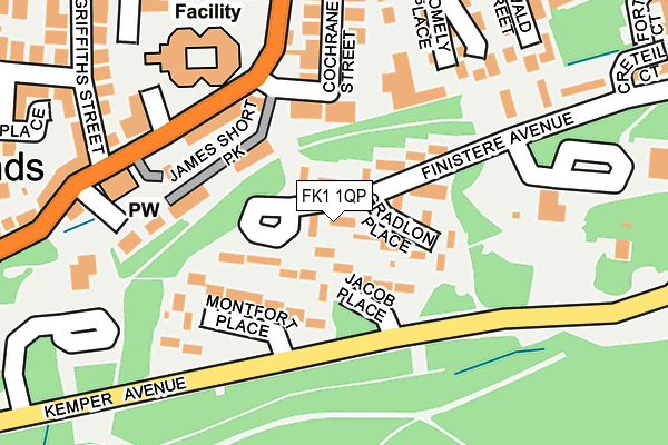 FK1 1QP map - OS OpenMap – Local (Ordnance Survey) FK1 1QP map - OS OpenMap – Local (Ordnance Survey)