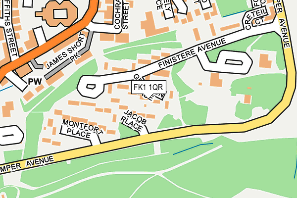 FK1 1QR map - OS OpenMap – Local (Ordnance Survey) FK1 1QR map - OS OpenMap – Local (Ordnance Survey)
