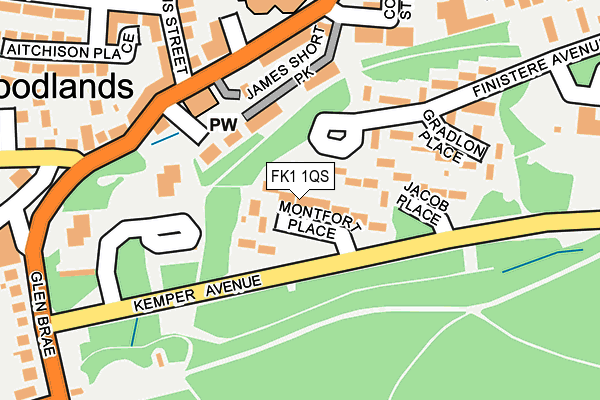 FK1 1QS map - OS OpenMap – Local (Ordnance Survey) FK1 1QS map - OS OpenMap – Local (Ordnance Survey)
