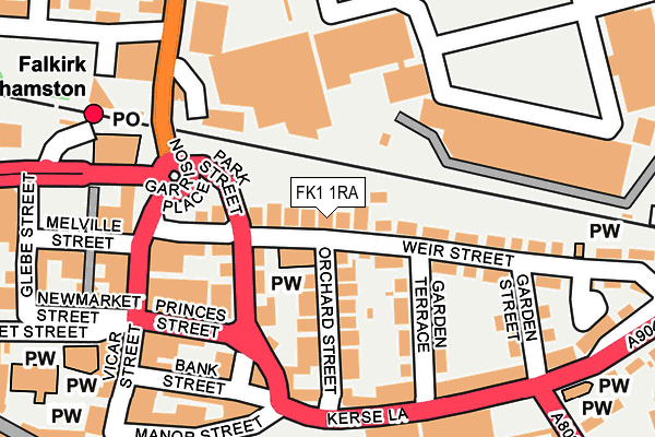 FK1 1RA map - OS OpenMap – Local (Ordnance Survey) FK1 1RA map - OS OpenMap – Local (Ordnance Survey)