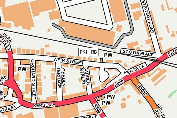 FK1 1RB map - OS OpenMap – Local (Ordnance Survey) FK1 1RB map - OS OpenMap – Local (Ordnance Survey)
