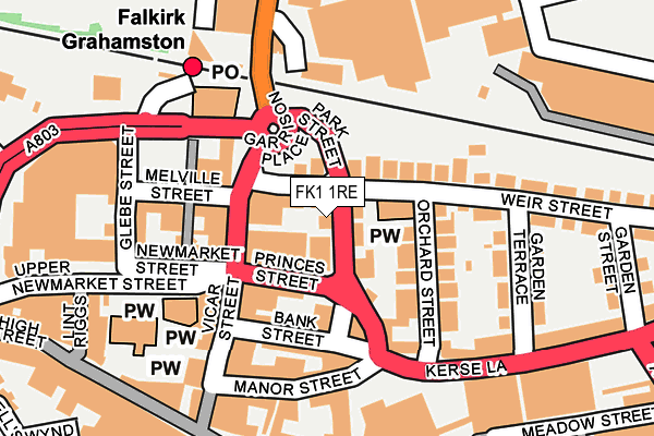 FK1 1RE map - OS OpenMap – Local (Ordnance Survey) FK1 1RE map - OS OpenMap – Local (Ordnance Survey)