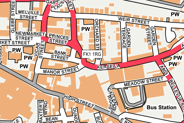 FK1 1RG map - OS OpenMap – Local (Ordnance Survey) FK1 1RG map - OS OpenMap – Local (Ordnance Survey)
