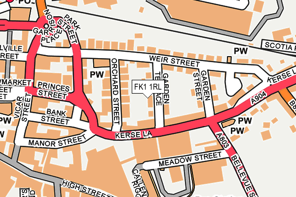 FK1 1RL map - OS OpenMap – Local (Ordnance Survey) FK1 1RL map - OS OpenMap – Local (Ordnance Survey)