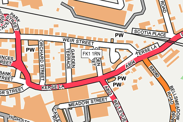 FK1 1RN map - OS OpenMap – Local (Ordnance Survey) FK1 1RN map - OS OpenMap – Local (Ordnance Survey)