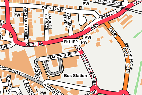FK1 1RP map - OS OpenMap – Local (Ordnance Survey) FK1 1RP map - OS OpenMap – Local (Ordnance Survey)