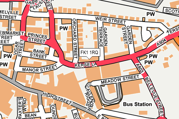 FK1 1RQ map - OS OpenMap – Local (Ordnance Survey) FK1 1RQ map - OS OpenMap – Local (Ordnance Survey)