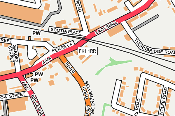 FK1 1RR map - OS OpenMap – Local (Ordnance Survey) FK1 1RR map - OS OpenMap – Local (Ordnance Survey)