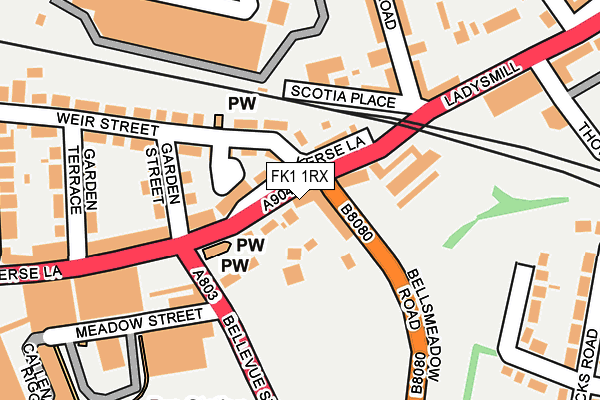 FK1 1RX map - OS OpenMap – Local (Ordnance Survey) FK1 1RX map - OS OpenMap – Local (Ordnance Survey)