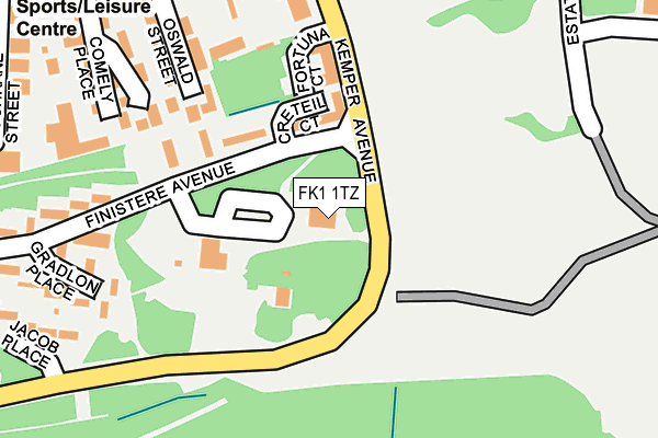 FK1 1TZ map - OS OpenMap – Local (Ordnance Survey) FK1 1TZ map - OS OpenMap – Local (Ordnance Survey)