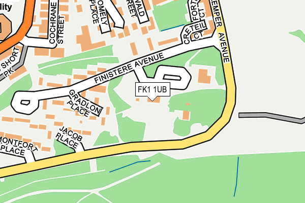 FK1 1UB map - OS OpenMap – Local (Ordnance Survey) FK1 1UB map - OS OpenMap – Local (Ordnance Survey)