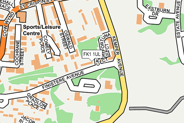FK1 1UL map - OS OpenMap – Local (Ordnance Survey) FK1 1UL map - OS OpenMap – Local (Ordnance Survey)