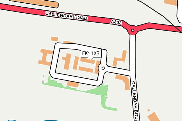 FK1 1XR map - OS OpenMap – Local (Ordnance Survey) FK1 1XR map - OS OpenMap – Local (Ordnance Survey)