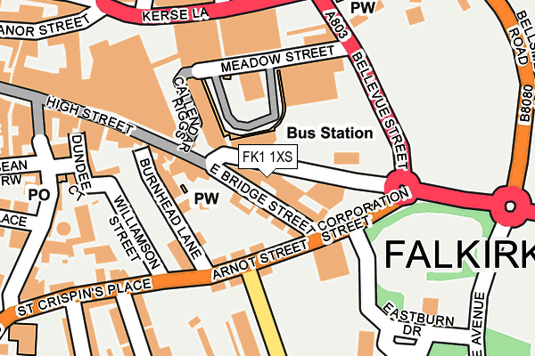FK1 1XS map - OS OpenMap – Local (Ordnance Survey) FK1 1XS map - OS OpenMap – Local (Ordnance Survey)