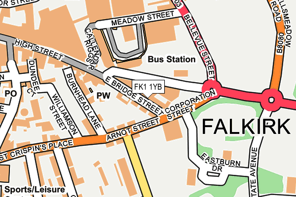 FK1 1YB map - OS OpenMap – Local (Ordnance Survey) FK1 1YB map - OS OpenMap – Local (Ordnance Survey)