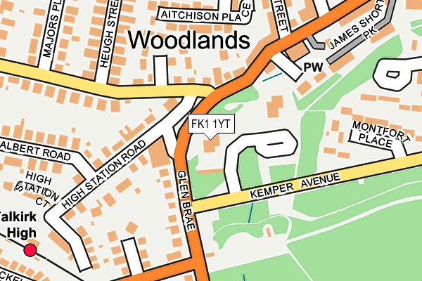 FK1 1YT map - OS OpenMap – Local (Ordnance Survey) FK1 1YT map - OS OpenMap – Local (Ordnance Survey)