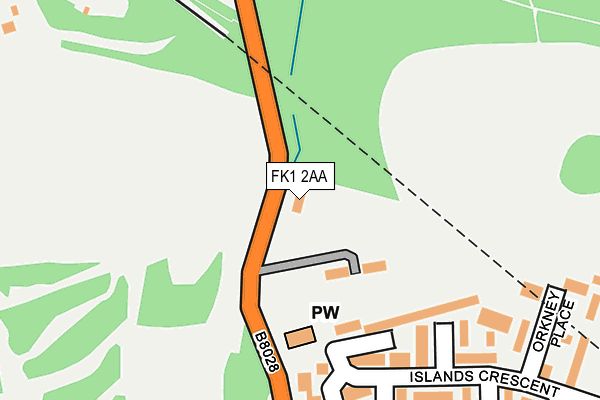 FK1 2AA map - OS OpenMap – Local (Ordnance Survey) FK1 2AA map - OS OpenMap – Local (Ordnance Survey)