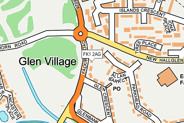 FK1 2AG map - OS OpenMap – Local (Ordnance Survey) FK1 2AG map - OS OpenMap – Local (Ordnance Survey)