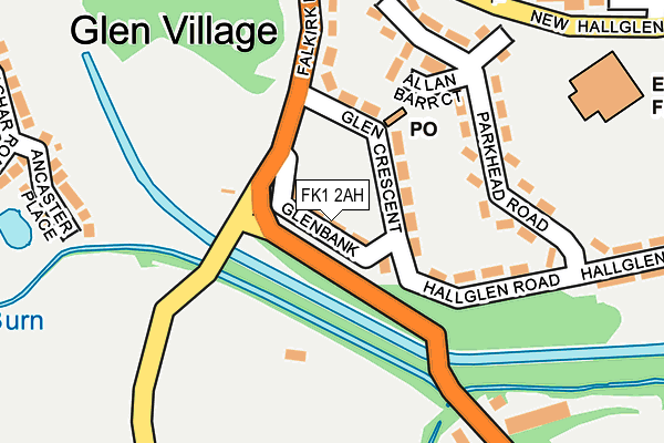 FK1 2AH map - OS OpenMap – Local (Ordnance Survey) FK1 2AH map - OS OpenMap – Local (Ordnance Survey)