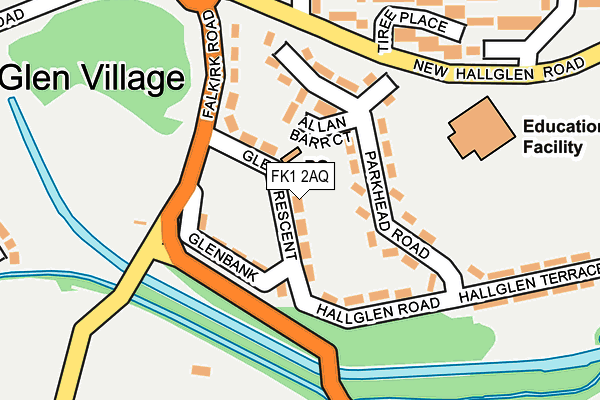 FK1 2AQ map - OS OpenMap – Local (Ordnance Survey) FK1 2AQ map - OS OpenMap – Local (Ordnance Survey)