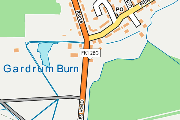 FK1 2BG map - OS OpenMap – Local (Ordnance Survey) FK1 2BG map - OS OpenMap – Local (Ordnance Survey)
