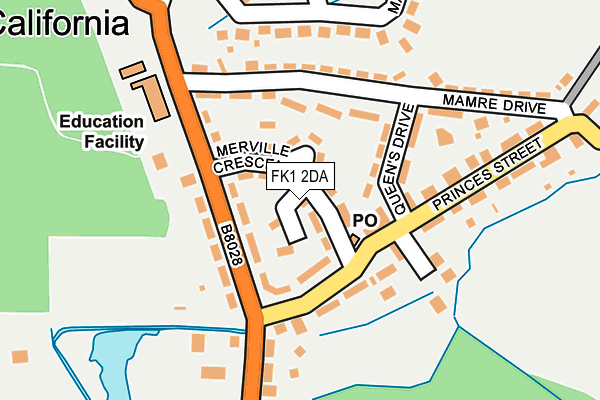FK1 2DA map - OS OpenMap – Local (Ordnance Survey) FK1 2DA map - OS OpenMap – Local (Ordnance Survey)