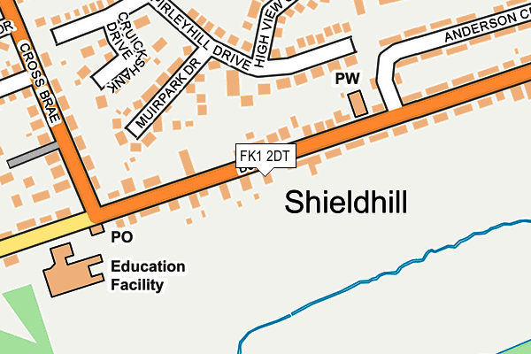 FK1 2DT map - OS OpenMap – Local (Ordnance Survey) FK1 2DT map - OS OpenMap – Local (Ordnance Survey)
