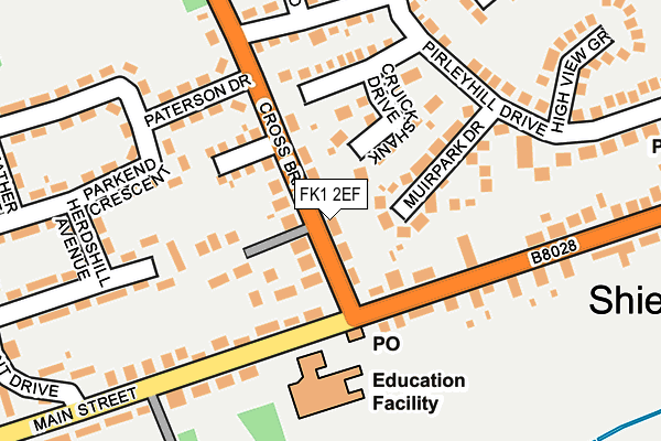 FK1 2EF map - OS OpenMap – Local (Ordnance Survey) FK1 2EF map - OS OpenMap – Local (Ordnance Survey)