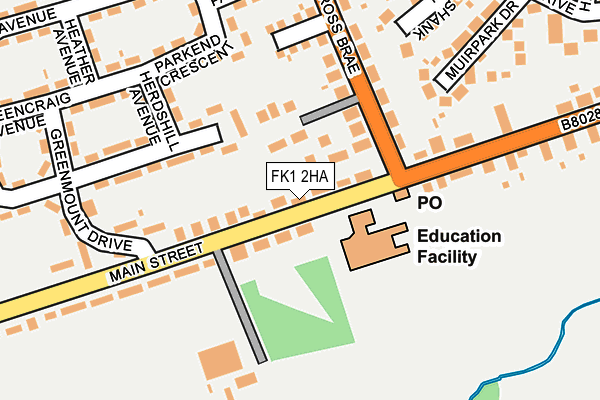 FK1 2HA map - OS OpenMap – Local (Ordnance Survey) FK1 2HA map - OS OpenMap – Local (Ordnance Survey)