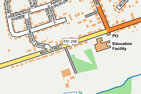FK1 2HE map - OS OpenMap – Local (Ordnance Survey) FK1 2HE map - OS OpenMap – Local (Ordnance Survey)