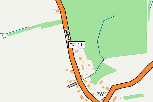 FK1 2HJ map - OS OpenMap – Local (Ordnance Survey) FK1 2HJ map - OS OpenMap – Local (Ordnance Survey)