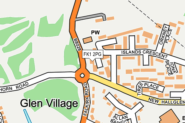 FK1 2PG map - OS OpenMap – Local (Ordnance Survey) FK1 2PG map - OS OpenMap – Local (Ordnance Survey)