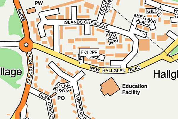 FK1 2PP map - OS OpenMap – Local (Ordnance Survey) FK1 2PP map - OS OpenMap – Local (Ordnance Survey)