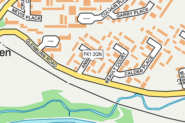 FK1 2QN map - OS OpenMap – Local (Ordnance Survey) FK1 2QN map - OS OpenMap – Local (Ordnance Survey)