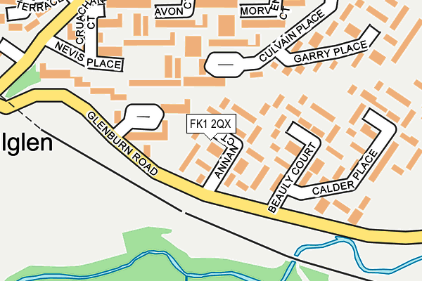 FK1 2QX map - OS OpenMap – Local (Ordnance Survey) FK1 2QX map - OS OpenMap – Local (Ordnance Survey)