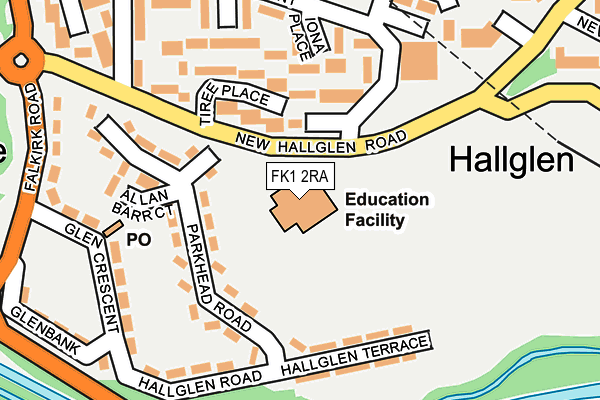 FK1 2RA map - OS OpenMap – Local (Ordnance Survey) FK1 2RA map - OS OpenMap – Local (Ordnance Survey)