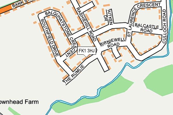 FK1 3HJ map - OS OpenMap – Local (Ordnance Survey) FK1 3HJ map - OS OpenMap – Local (Ordnance Survey)