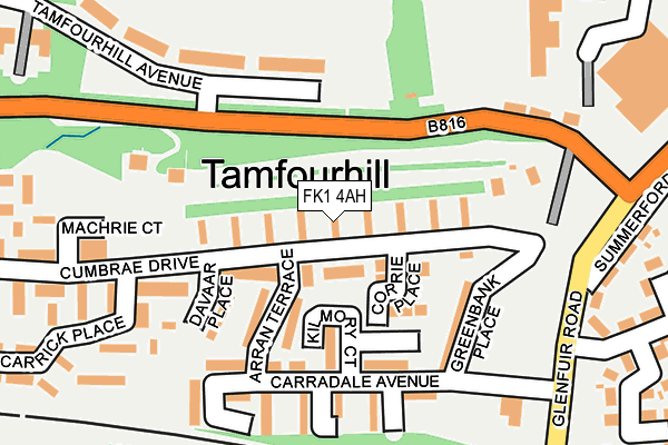 FK1 4AH map - OS OpenMap – Local (Ordnance Survey)
