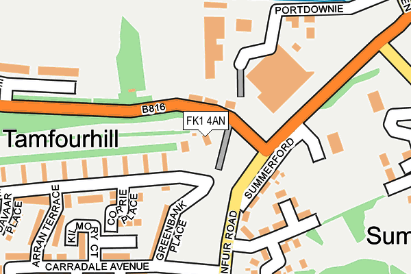FK1 4AN map - OS OpenMap – Local (Ordnance Survey) FK1 4AN map - OS OpenMap – Local (Ordnance Survey)