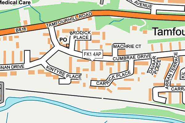FK1 4AP map - OS OpenMap – Local (Ordnance Survey) FK1 4AP map - OS OpenMap – Local (Ordnance Survey)