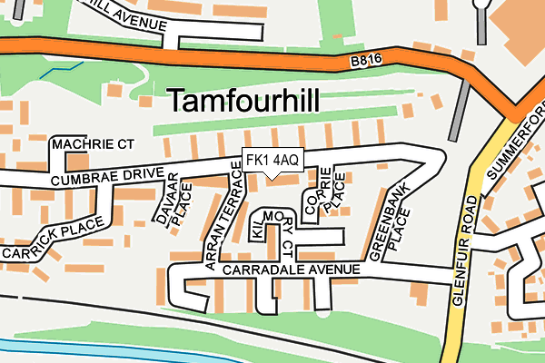 FK1 4AQ map - OS OpenMap – Local (Ordnance Survey) FK1 4AQ map - OS OpenMap – Local (Ordnance Survey)