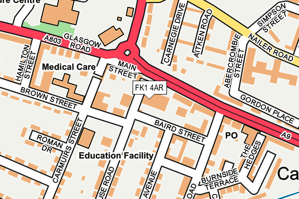 FK1 4AR map - OS OpenMap – Local (Ordnance Survey) FK1 4AR map - OS OpenMap – Local (Ordnance Survey)