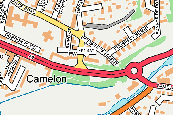 FK1 4AY map - OS OpenMap – Local (Ordnance Survey) FK1 4AY map - OS OpenMap – Local (Ordnance Survey)