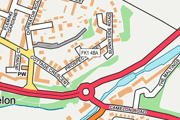 FK1 4BA map - OS OpenMap – Local (Ordnance Survey) FK1 4BA map - OS OpenMap – Local (Ordnance Survey)