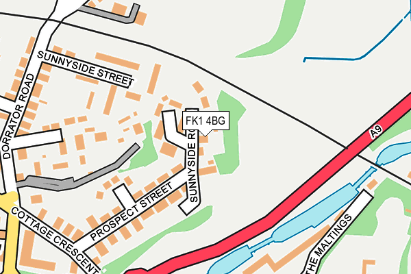 FK1 4BG map - OS OpenMap – Local (Ordnance Survey) FK1 4BG map - OS OpenMap – Local (Ordnance Survey)