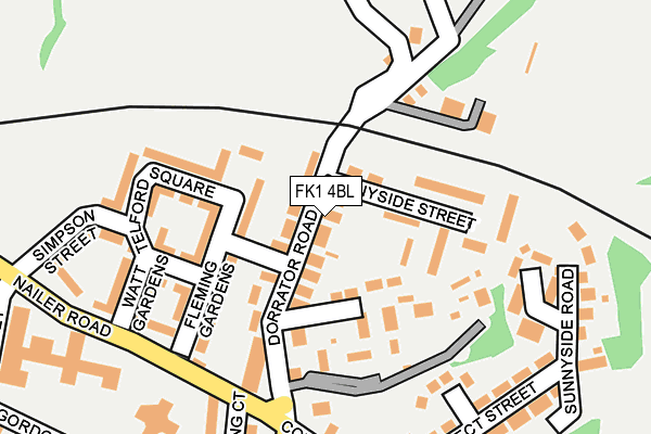 FK1 4BL map - OS OpenMap – Local (Ordnance Survey) FK1 4BL map - OS OpenMap – Local (Ordnance Survey)